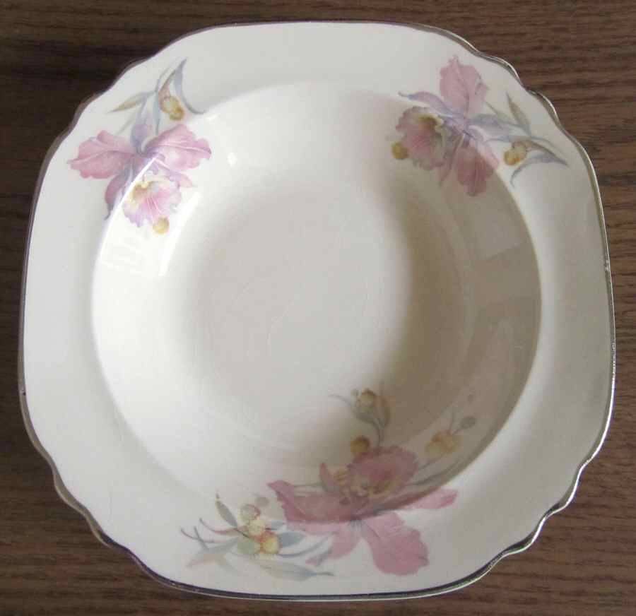 Orchid Rim Soup Bowl by Royal (USA)-1