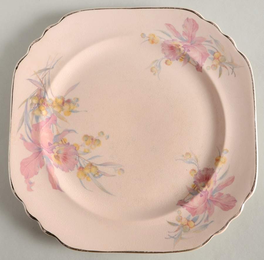 Orchid Square Luncheon Plate by Royal (USA)-1