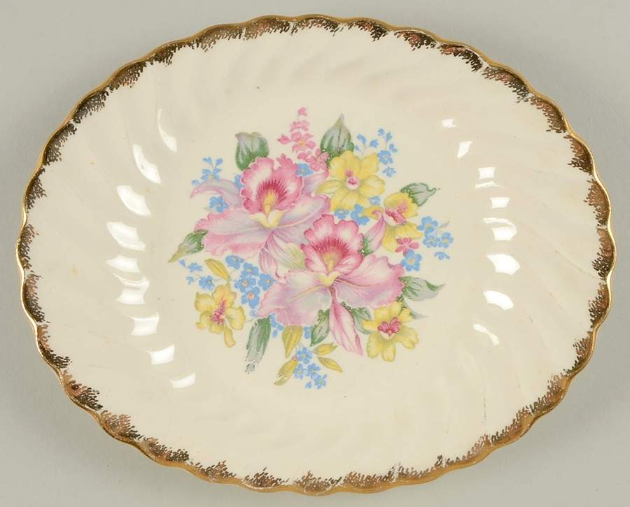 Orchids N Love Relish/Gravy Underplate by Royal (USA)-1