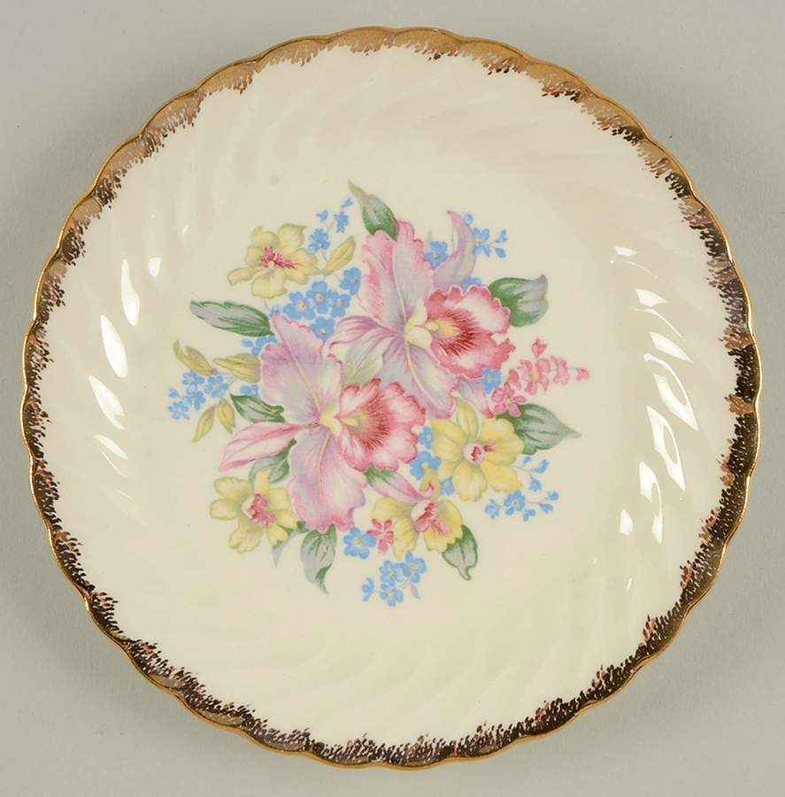 Orchids N Love Salad Plate by Royal (USA)-1