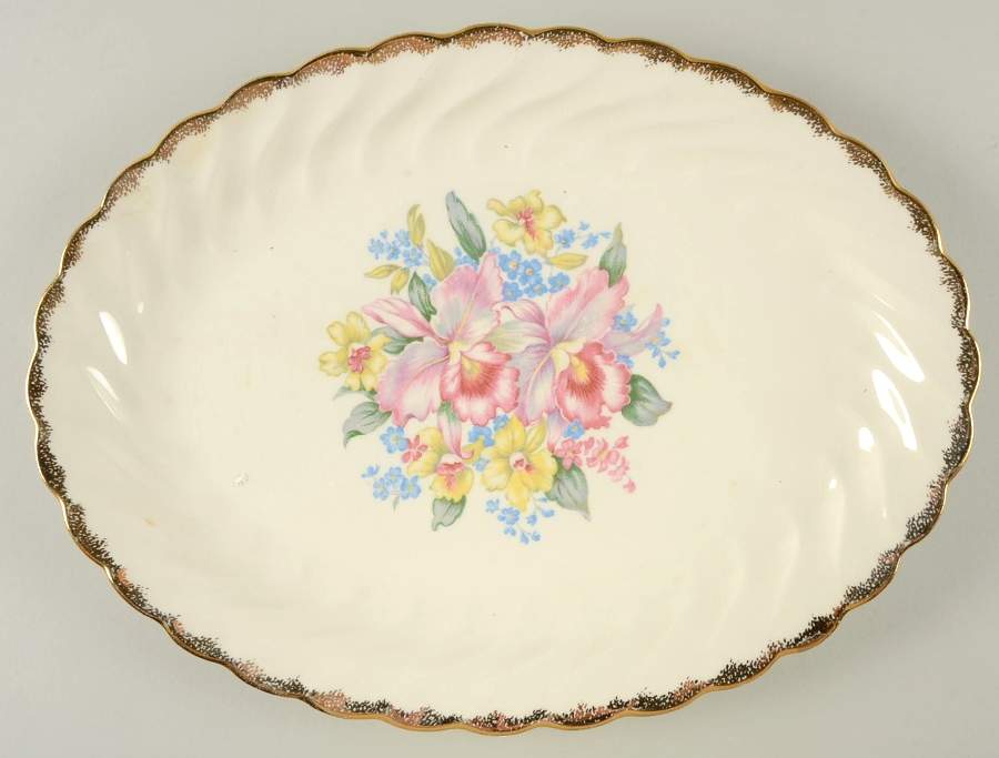 Orchids N Love 13" Oval Serving Platter by Royal (USA)-1