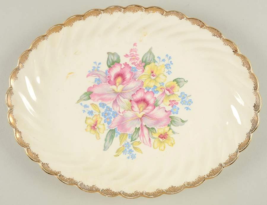 Orchids N Love 11" Oval Serving Platter by Royal (USA)-1