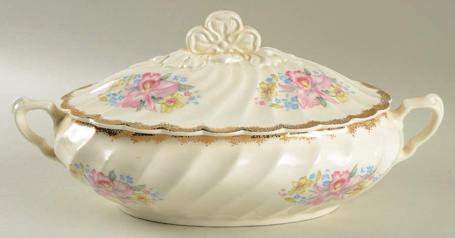 Orchids N Love Oval Covered Vegetable by Royal (USA)-1