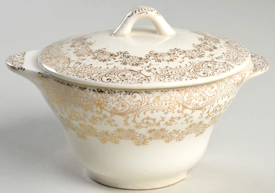 Parisian Sugar Bowl & Lid by Royal (USA)-1