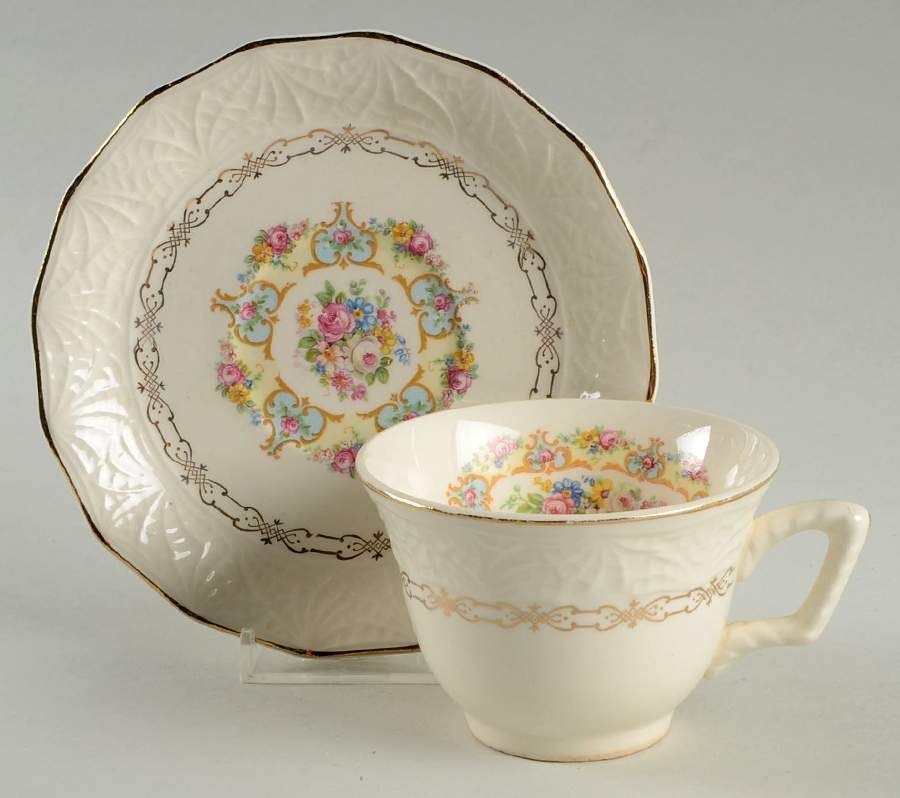 Parisian Flat Cup & Saucer Set by Royal (USA)-1