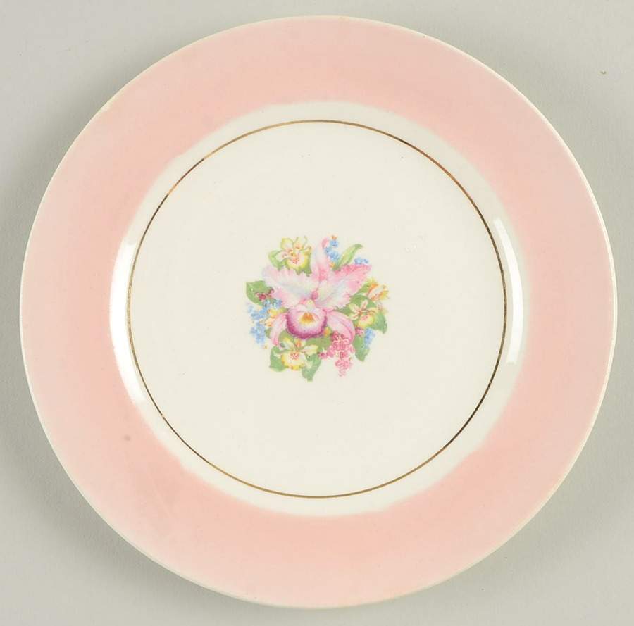 Pink Orchid (USA) Bread & Butter Plate by Royal (USA)-1