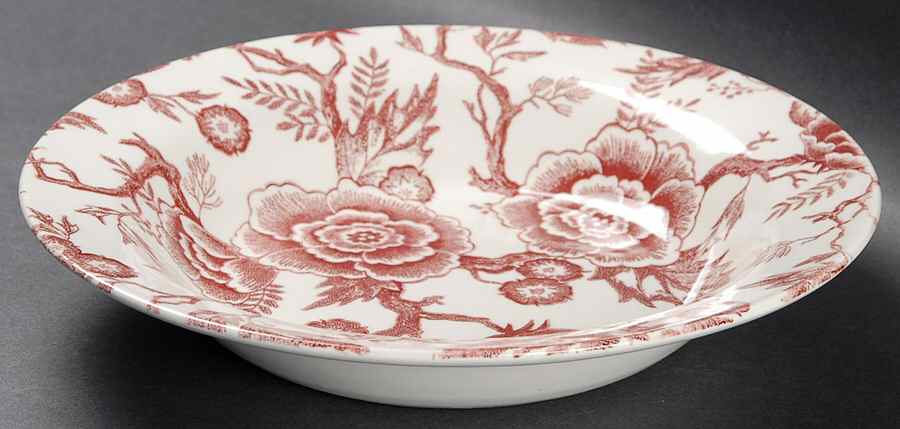 Pink Tradition Rim Soup Bowl by Royal (USA)-1