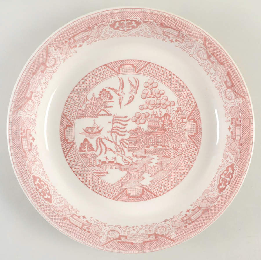 Pink Willow Pie Serving Plate by Royal (USA)-1