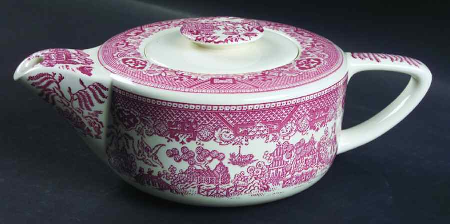 Pink Willow Teapot & Lid by Royal (USA)-1