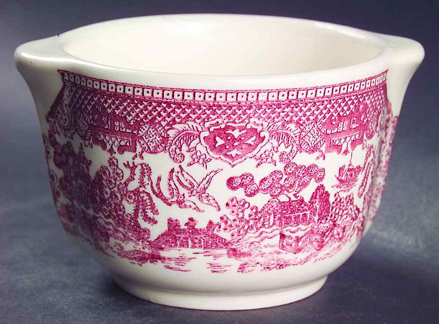 Pink Willow Sugar Bowl No Lid by Royal (USA)-1