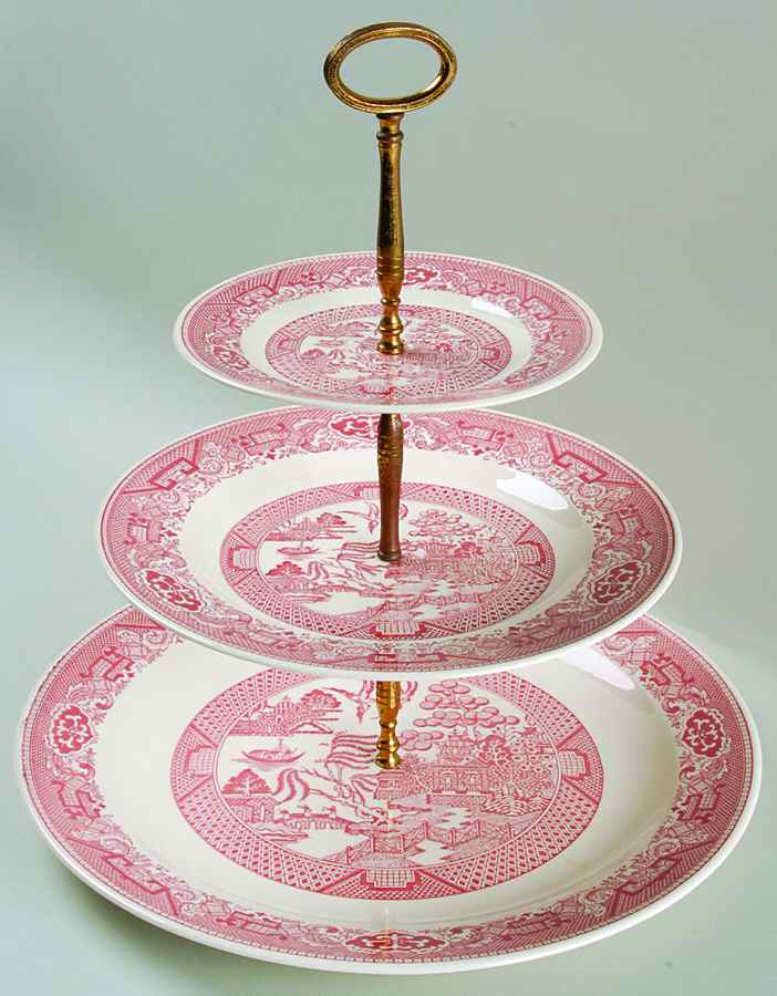 Pink Willow 3 Tiered Serving Tray (CH, LP, BB) by Royal (USA)-1