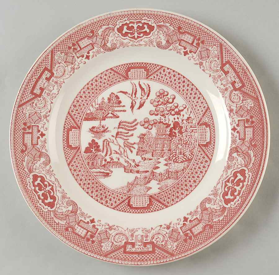 Pink Willow Luncheon Plate by Royal (USA)-1
