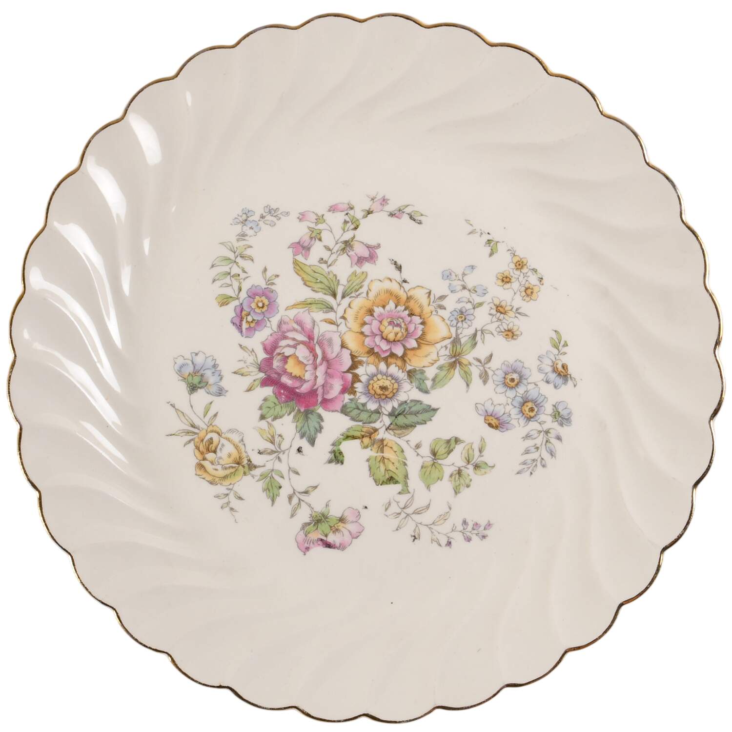 Princess Pat Gold(Gold Trim) 12" Chop Plate (Round Platter) by Royal (USA)-1