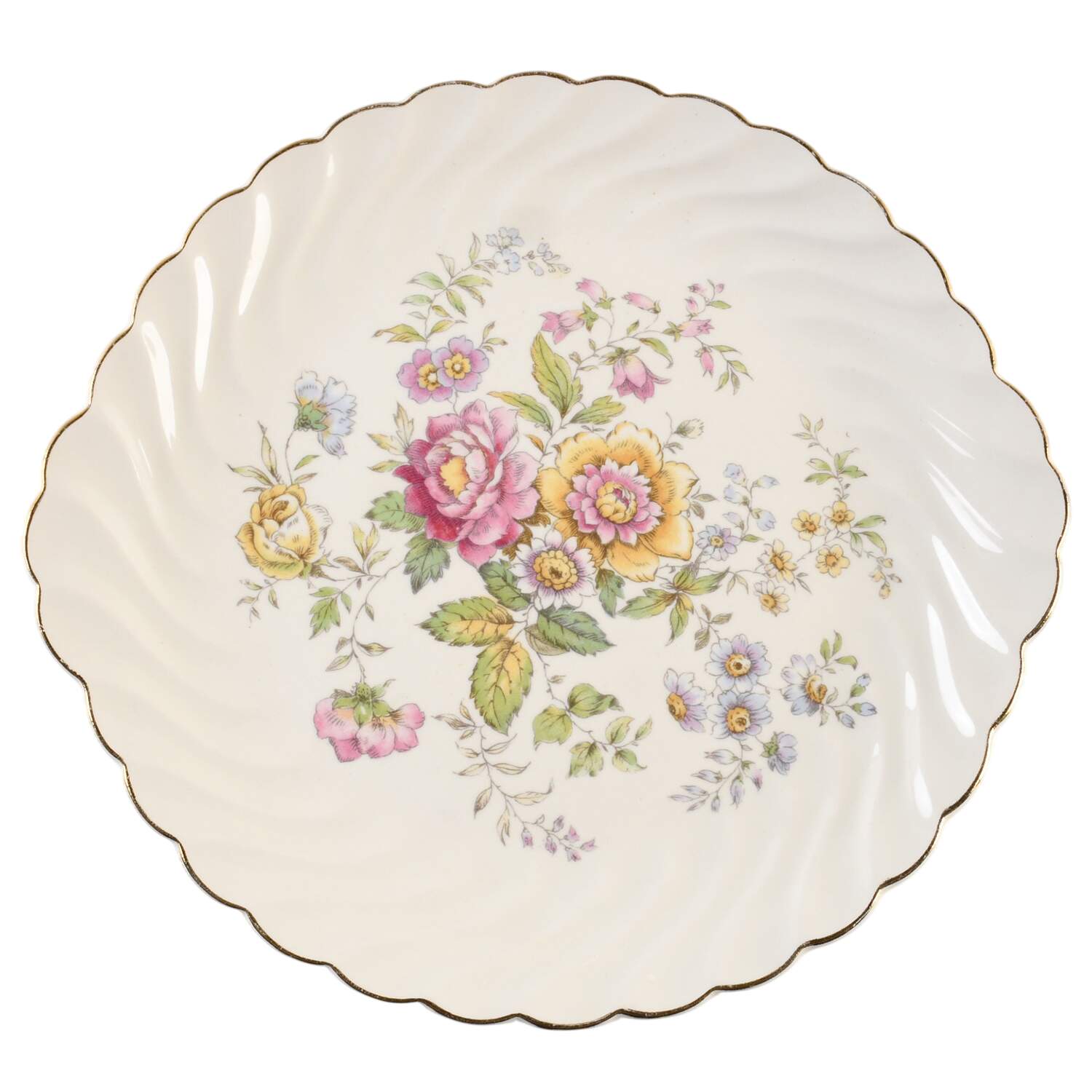 Princess Pat Gold(Gold Trim) Handled Cake Plate by Royal (USA)-1