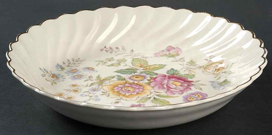 Princess Pat Gold(Gold Trim) 9" Round Vegetable Bowl by Royal (USA)-1