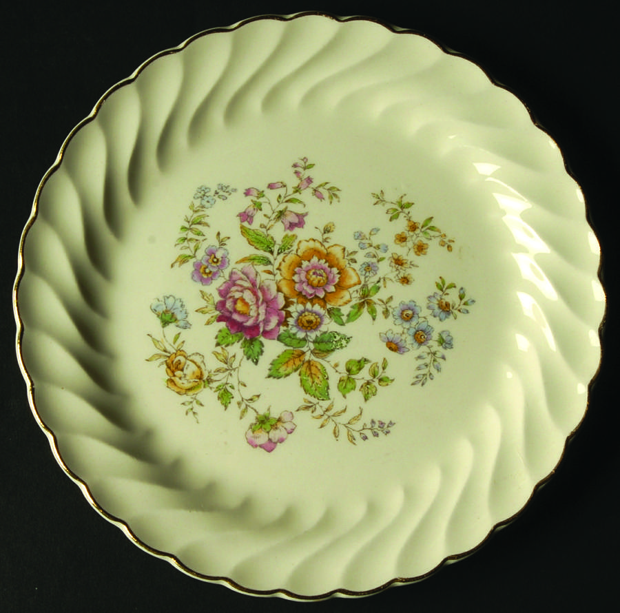Princess Pat Gold(Gold Trim) Salad Plate by Royal (USA)-1