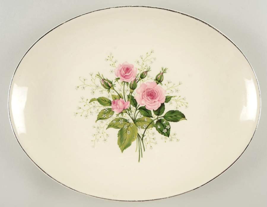 Queen's Rose 13" Oval Serving Platter by Royal (USA)-1