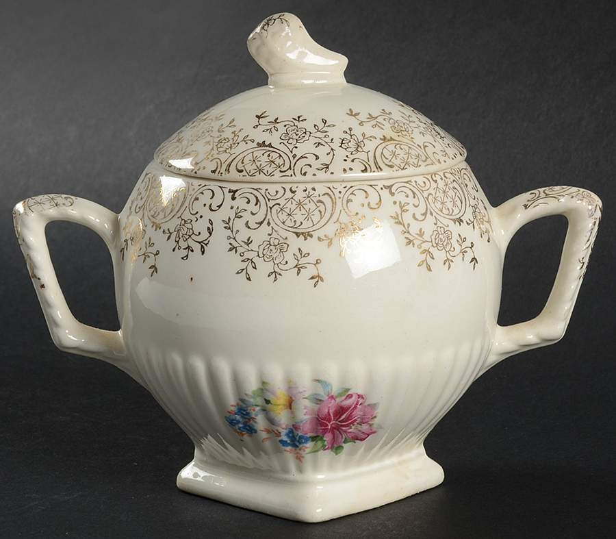 Robinhood (Regal Shape) Sugar Bowl & Lid by Royal (USA)-1