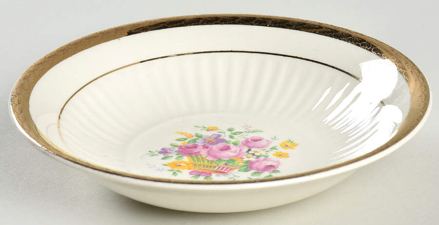 Royal Etch Gold Fruit/Dessert (Sauce) Bowl by Royal (USA)-1