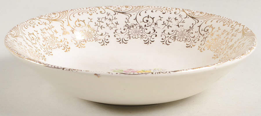 Rose Glory Rim Fruit/Dessert (Sauce) Bowl by Royal (USA)-1