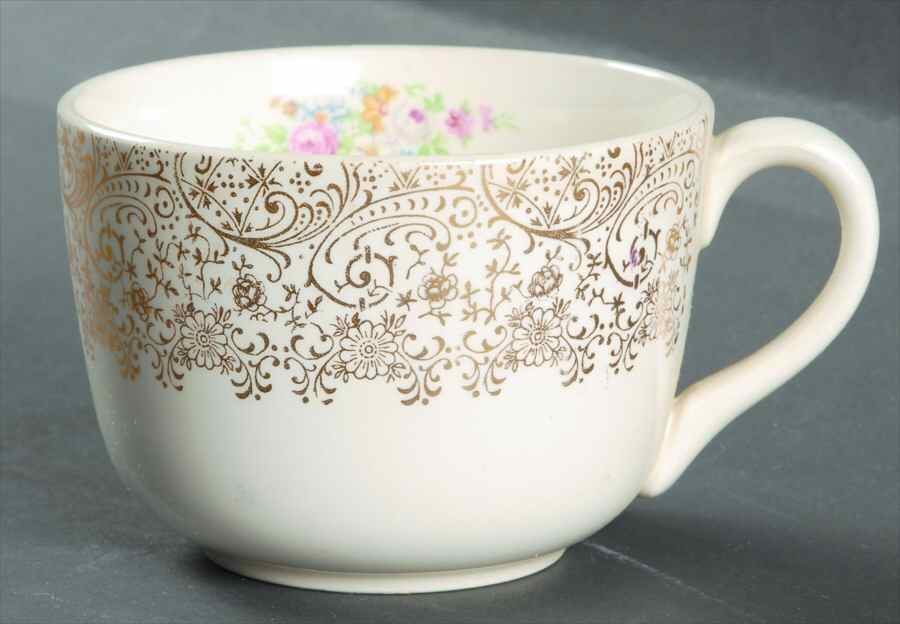 Rose Glory Flat Cup & Saucer Set by Royal (USA)-1