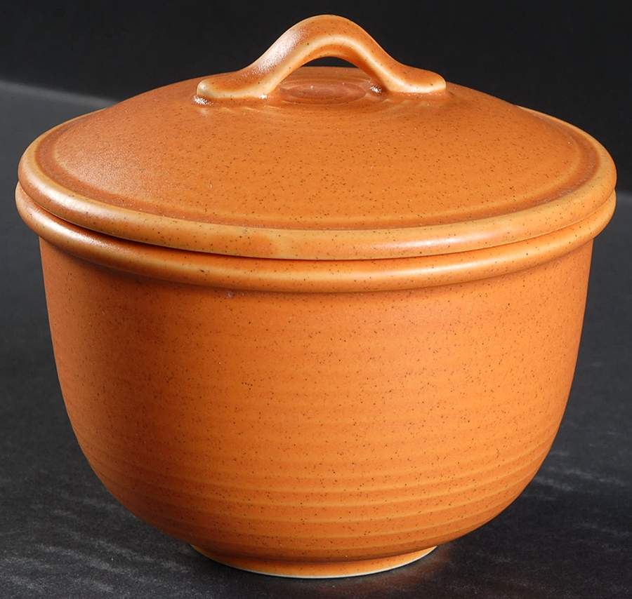 Royal Stone Sugar Bowl & Lid by Royal (USA)-1