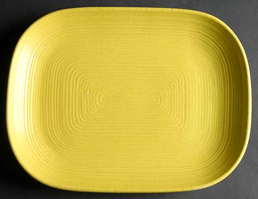 Royal Stone Yellow 13" Oval Serving Platter by Royal (USA)-1