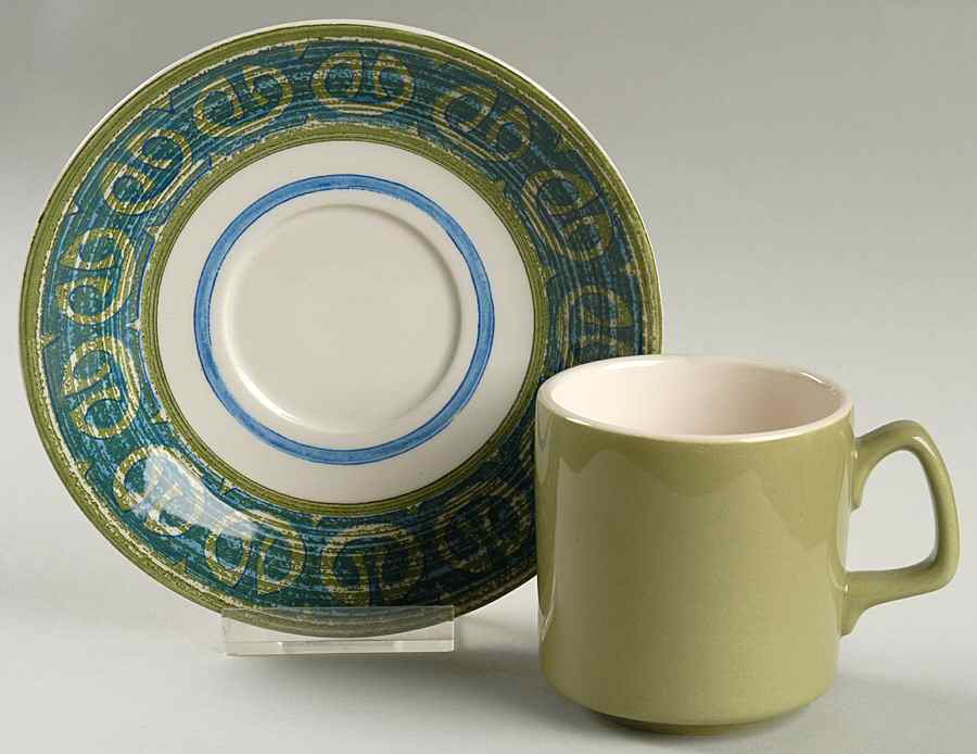 RYL3 Flat Cup & Saucer Set by Royal (USA)-1