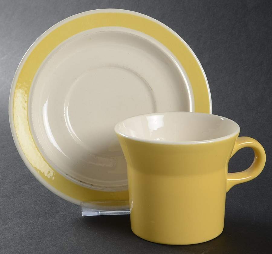 RYL42 (USA) Flat Cup & Saucer Set by Royal (USA)-1