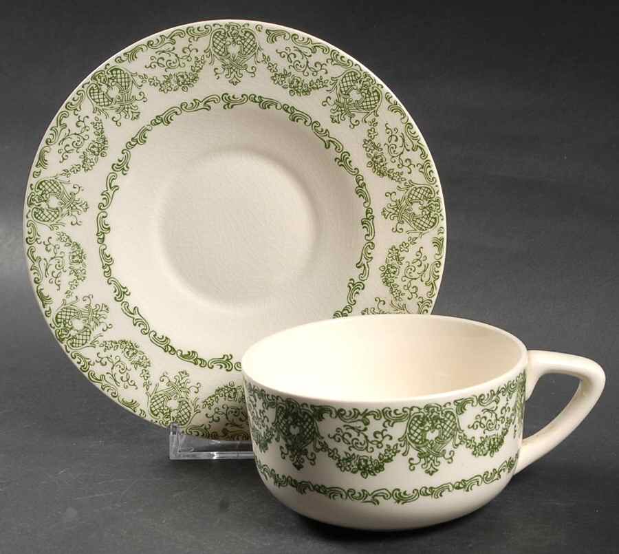 RYL48 (USA) Flat Cup & Saucer Set by Royal (USA)-1