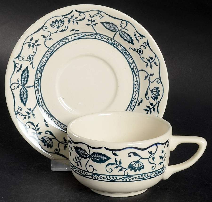 RYL59 Flat Cup & Saucer Set by Royal (USA)-1