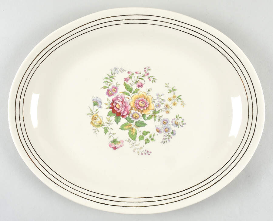 Lady Ann 13" Oval Serving Platter by Royal (USA)-1