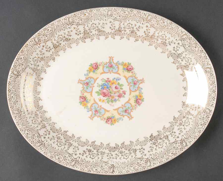 Santa Rosa 13" Oval Serving Platter by Royal (USA)-1