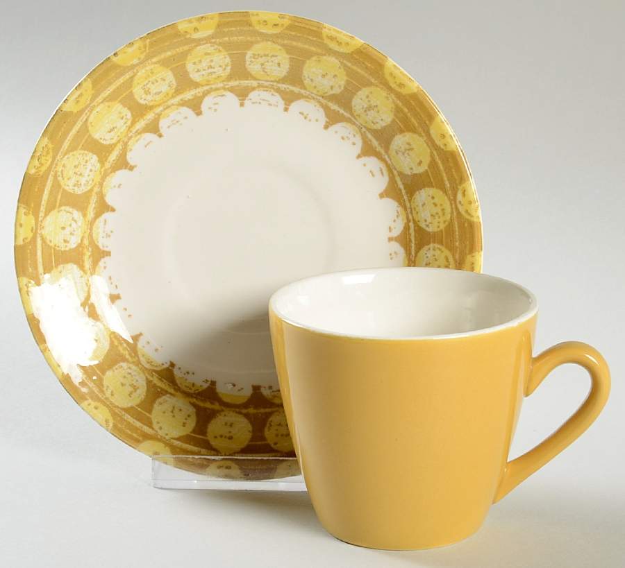 Sierra Madre Flat Cup & Saucer Set by Royal (USA)-1