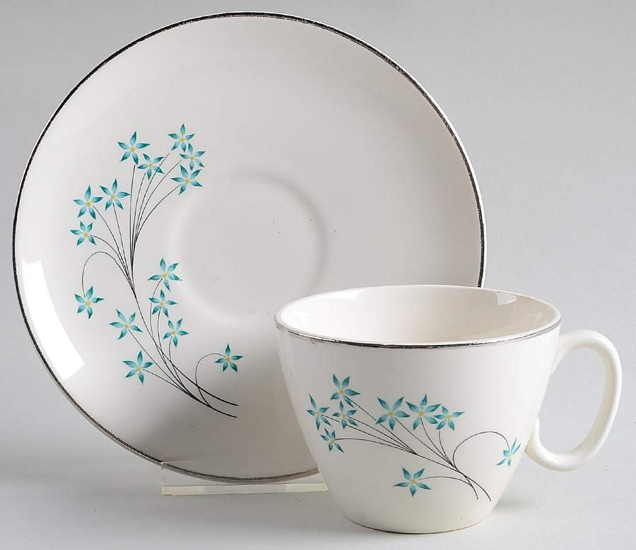 Sorrento Flat Cup & Saucer Set by Royal (USA)-1