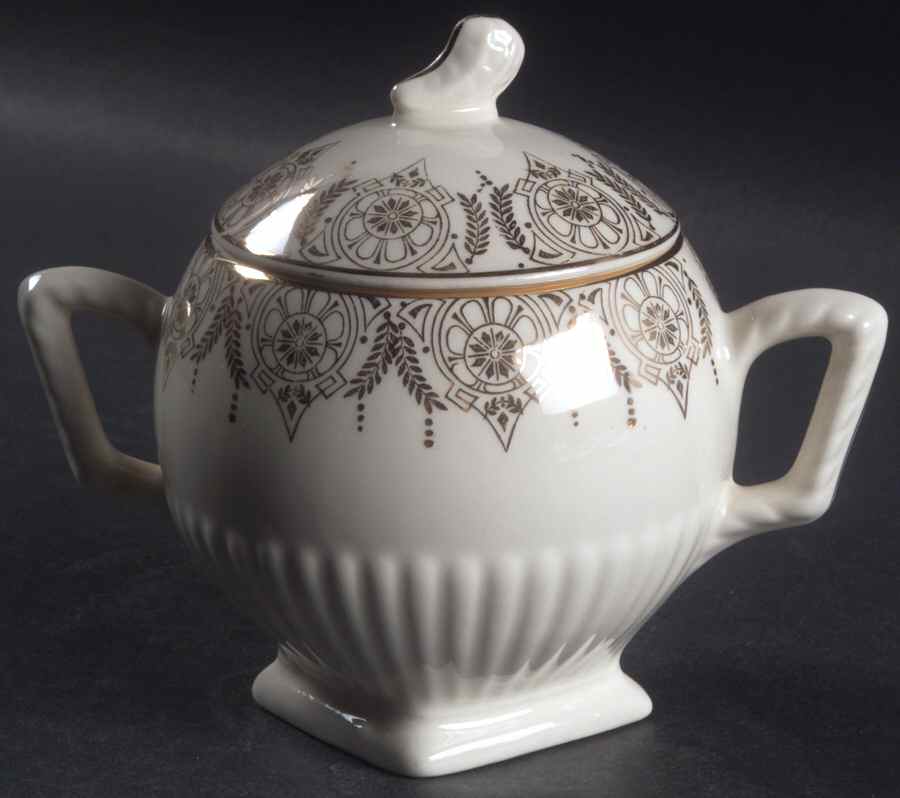 Sylvia Sugar Bowl & Lid by Royal (USA)-1