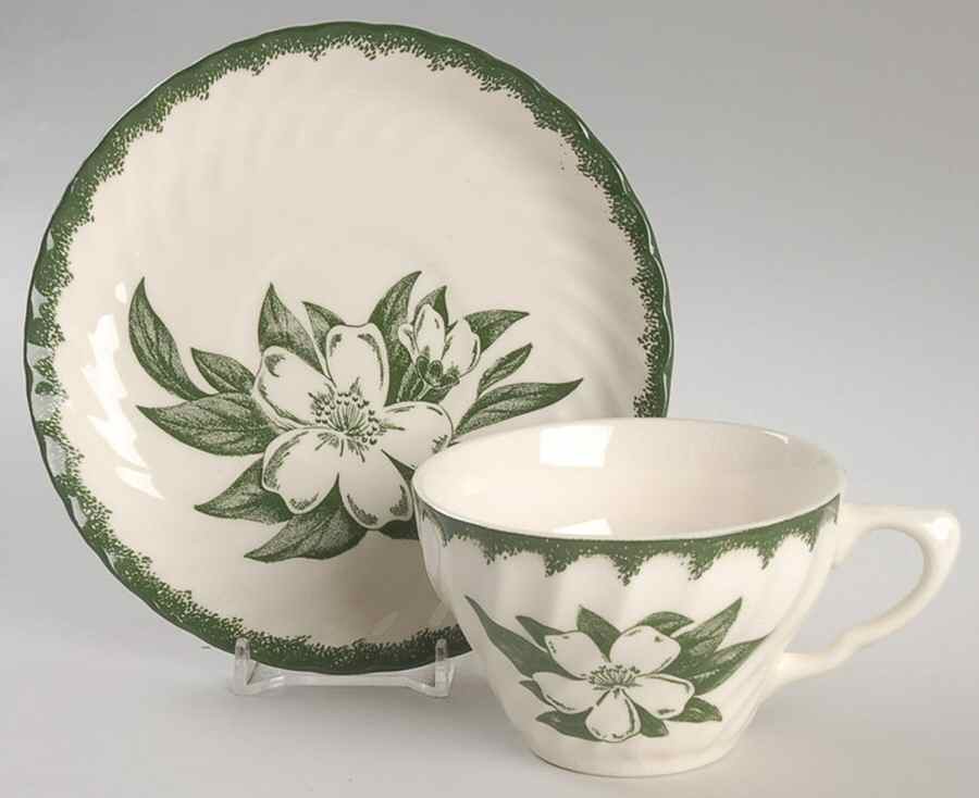 Woodbury Flat Cup & Saucer Set by Royal (USA)-1