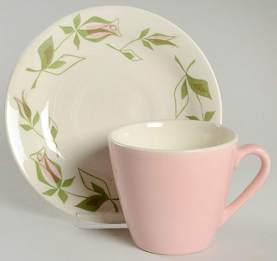 Young Love Flat Cup & Saucer Set by Royal (USA)-1