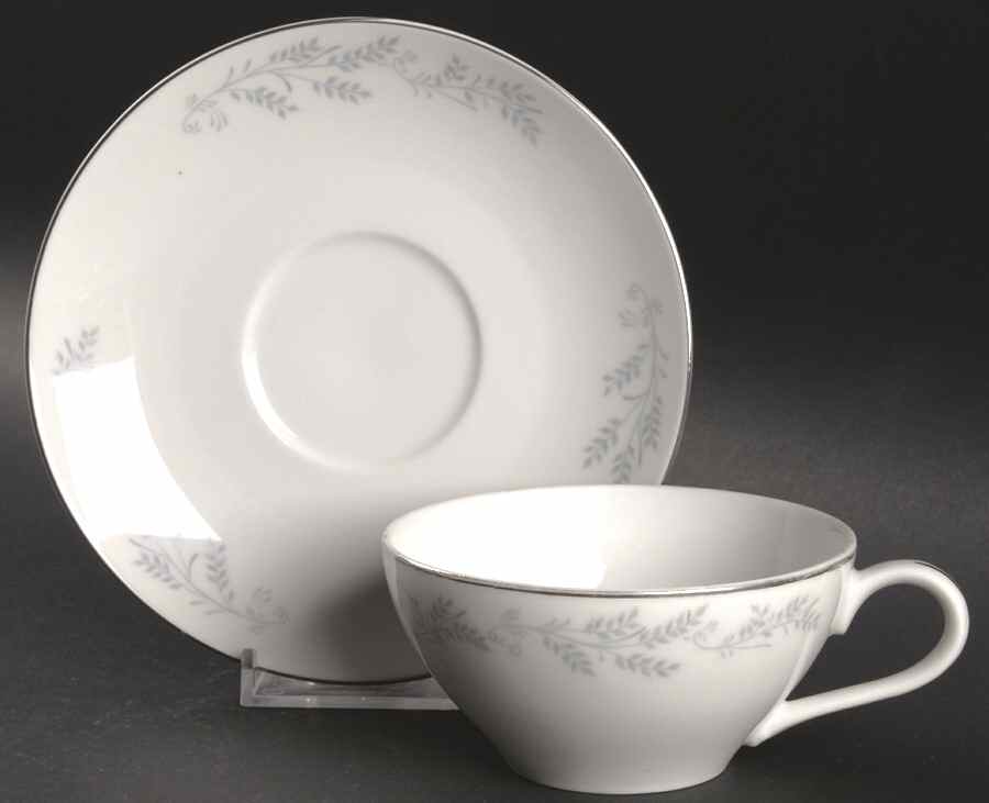 Eg3301 (White Background) Flat Cup & Saucer Set by Royalton-1