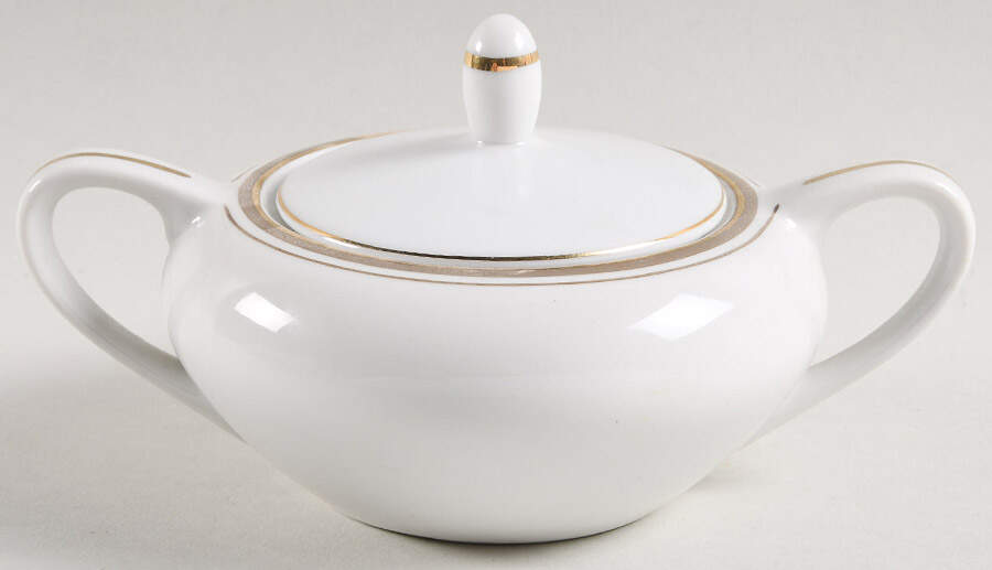 Golden Elegance Sugar Bowl & Lid by Royalton-1