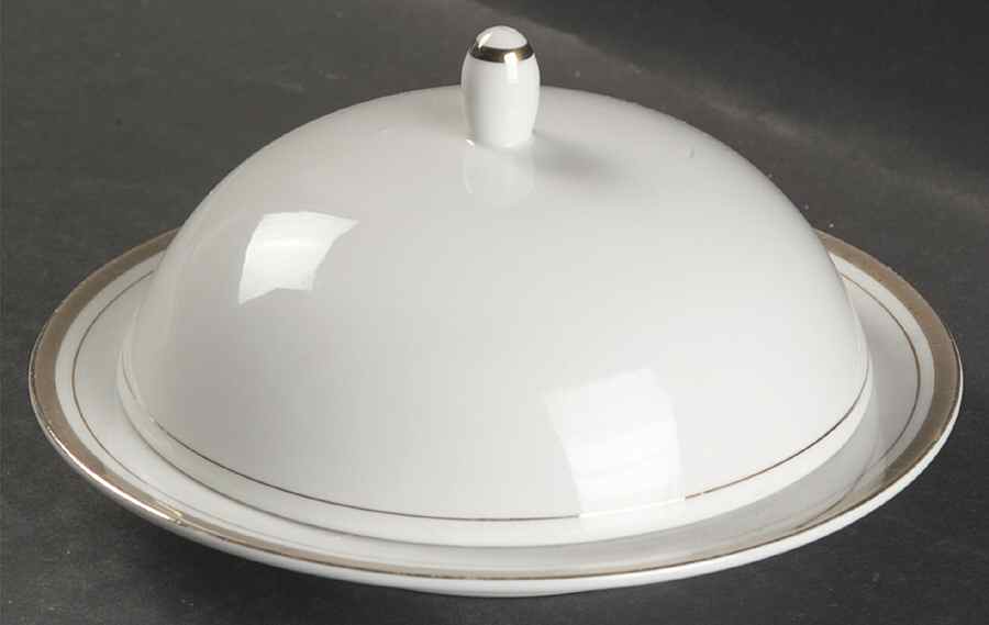 Golden Elegance Round Covered Butter by Royalton-1