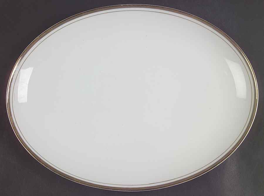 Golden Elegance 12" Oval Serving Platter by Royalton-1