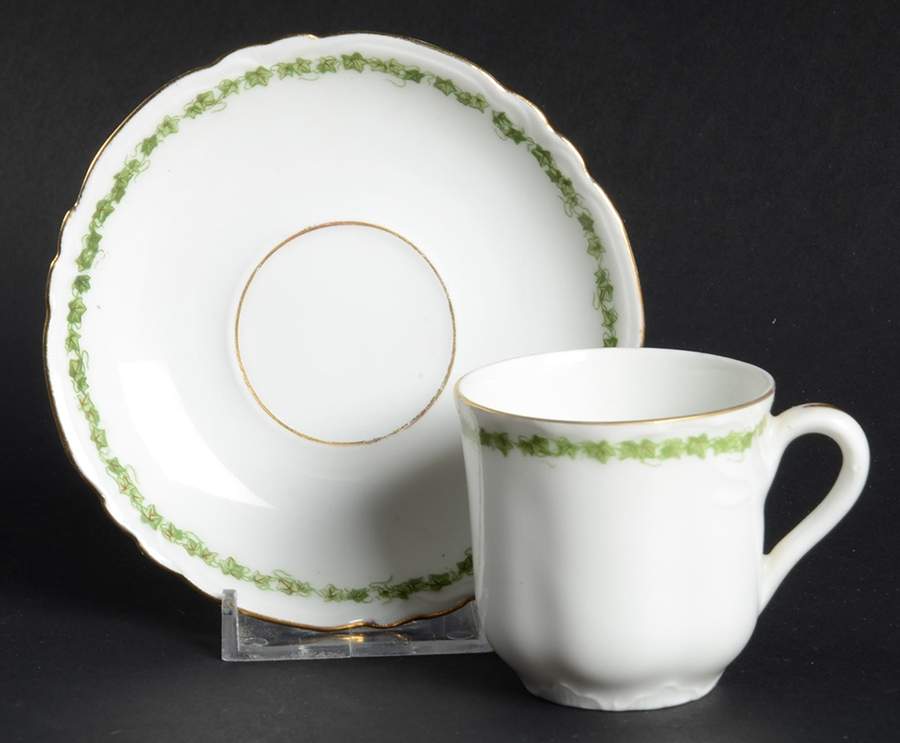 10789 Flat Demitasse Cup & Saucer Set by Royal Saxony-1