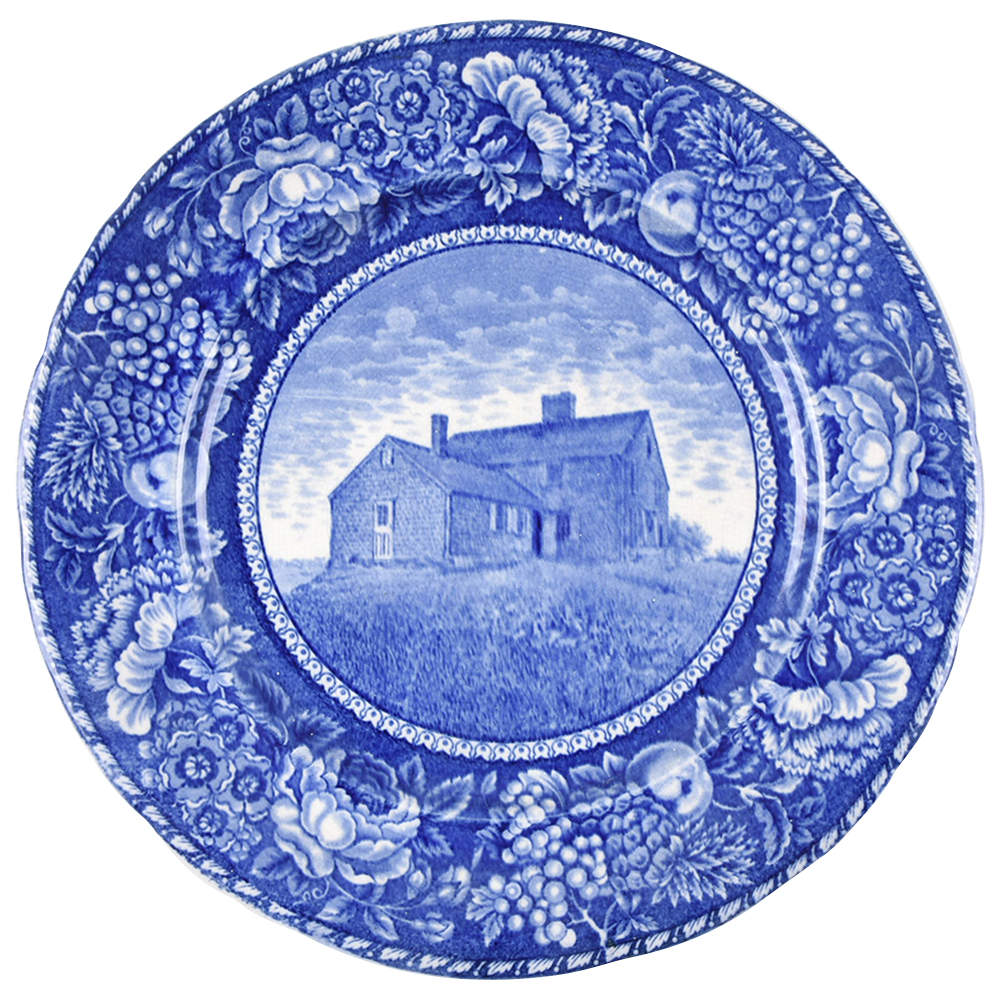 John Alden and Priscilla Blue Dinner Plate by Rowland & Marsellus-1
