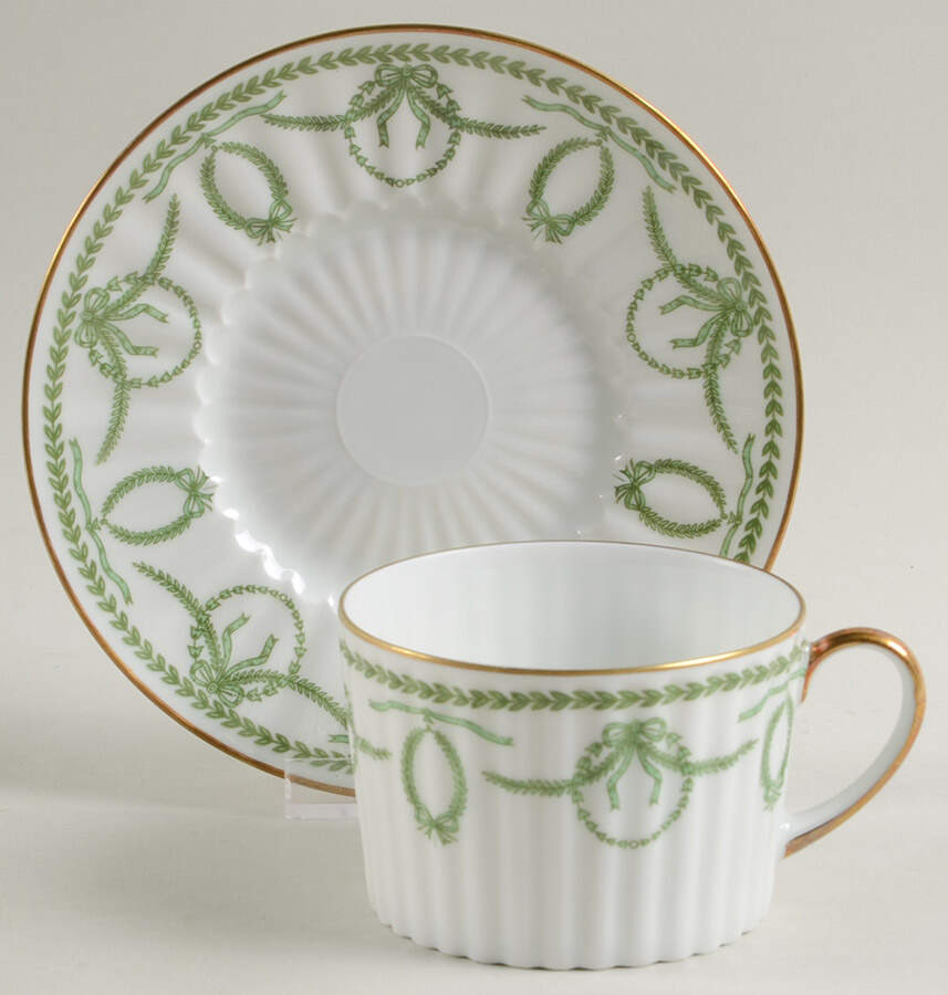 Cheverny Flat Cup & Saucer Set by Royal Limoges-1