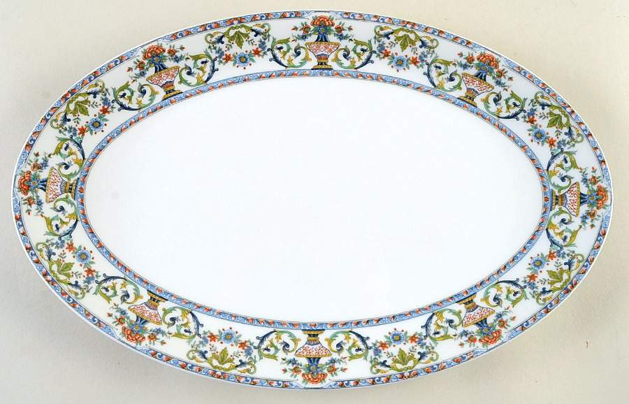 Medicis 14" Oval Serving Platter by Royal Limoges-1