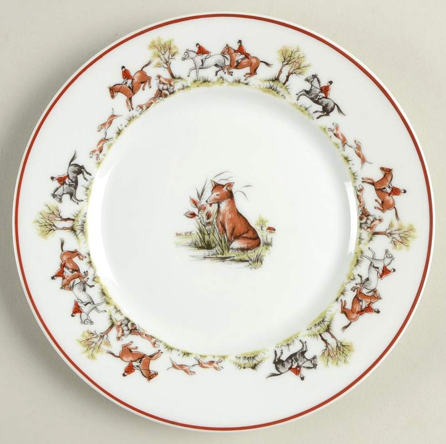 Tally Ho Bread & Butter Plate by Royal Limoges-1