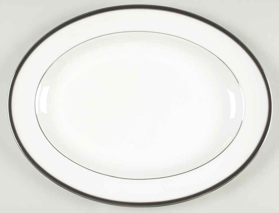 Oxford Midnight 13" Oval Serving Platter by Royal Doulton-1