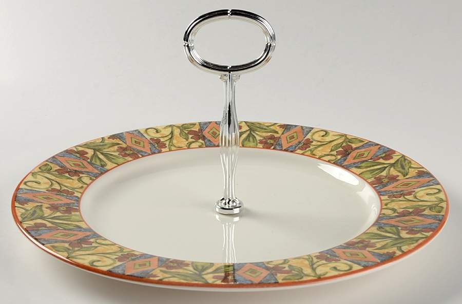 Cinnabar Round Serving Plate with Handle (DP) by Royal Doulton-1
