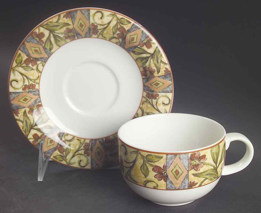 Cinnabar Flat Cup & Saucer Set by Royal Doulton-1